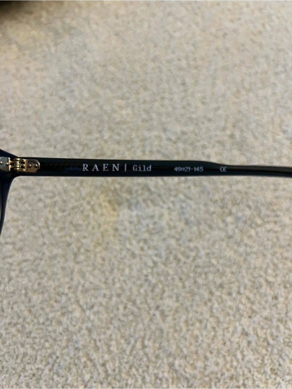 RAEN Guild Black Optical Eyeglasses Frames 49-21-145 w/ Case